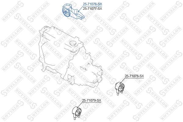 2517460SX Stellox Soporte de motor derecho