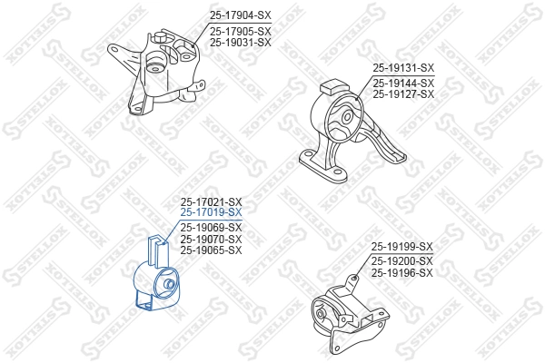 2517019SX Stellox Soportes de motor delantero
