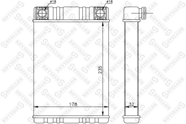Radiador interior para Mercedes C  S203