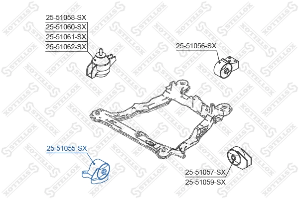 Soportes de motor delantero para Hyundai Elantra III XD