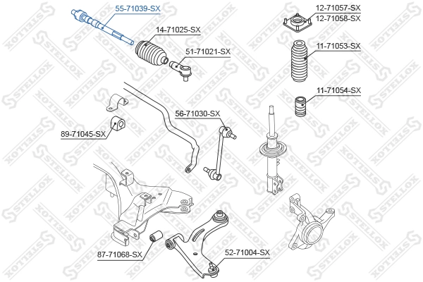 Barra de direccion coche para Ford Maverick II 1N2