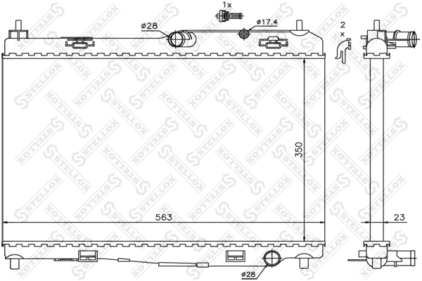 Radiador para Ford Fiesta CB1
