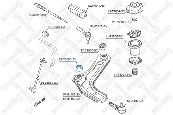 Silentblock de brazo de suspensión Daewoo Nubira I sedán (J10, J15) (1997 - 2001) precio, desde 6,46 EUR
