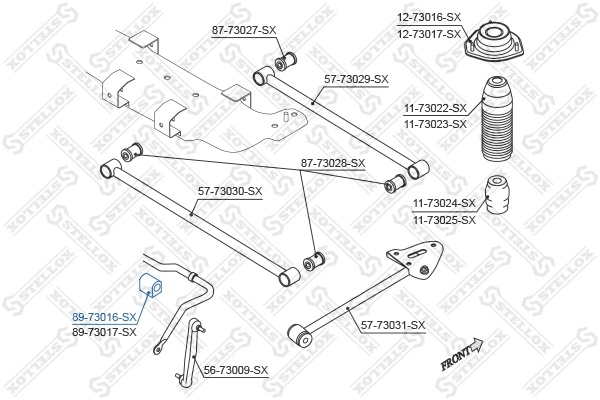 Soporte, estabilizador eje trasero Opel 96941966
