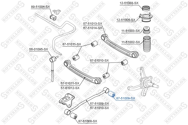Buje delantero del brazo longitudinal trasero General Motors 96550066 precio, desde 4,04 EUR