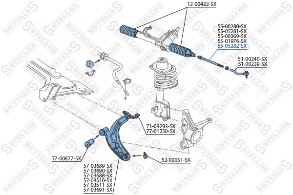 Barra de direccion coche para Fiat Palio  178DX