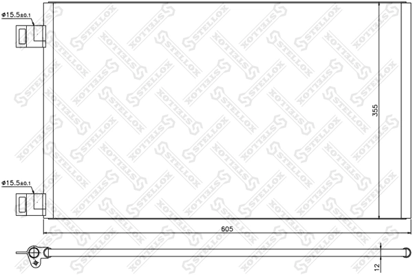 Radiador de aire acondicionado para Renault Kangoo II FW0
