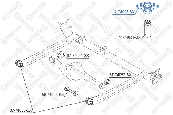 Soporte amortiguador trasero Nissan Primera P11