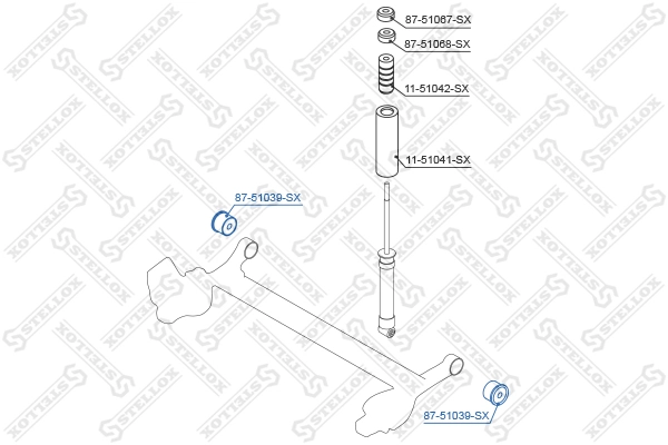 silentblock del eje trasero Hyundai Getz 