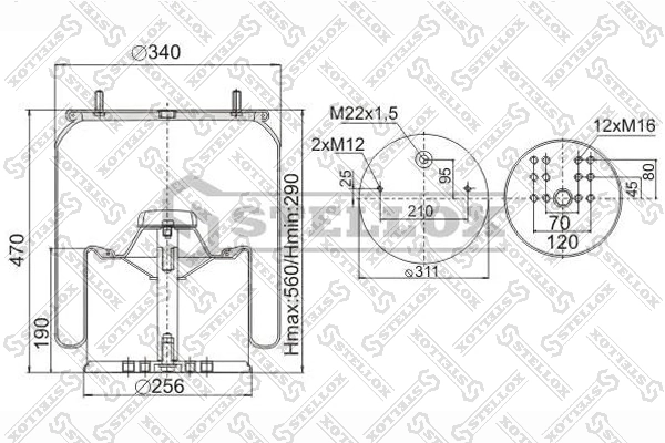 Comprar 55881 Sampa Otomotiv‏ Bolsa neumática del eje