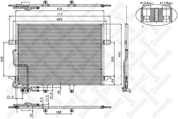 Condensador aire acondicionado para Mercedes E W211