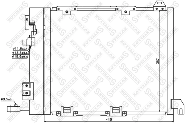 Condensador aire acondicionado para Opel Astra F69
