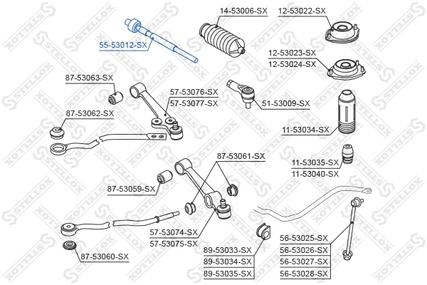Barra de direccion coche KIA Rio I (2000-2006)