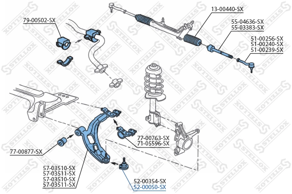  Rótula inferior de suspensión Fiat Doblo 1