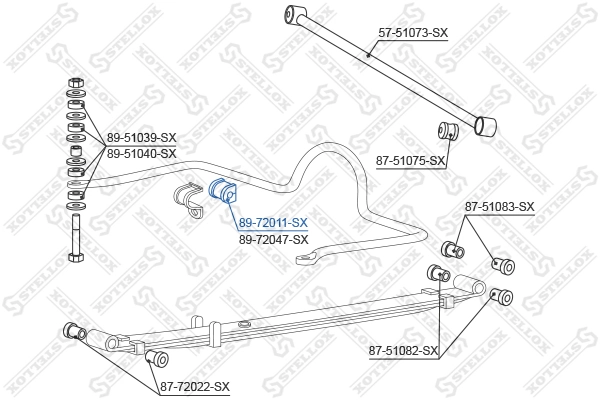 Buje de barra estabilizadora trasera MB338595H Hyundai/Kia