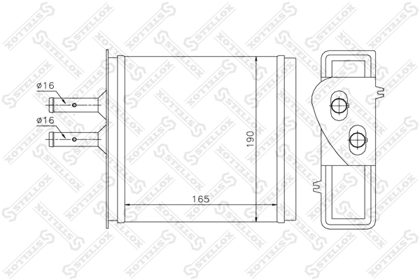 Radiador interior para Fiat Punto I 176