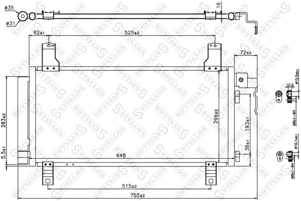 Aire acondicionado capacitor Mazda 6 sedán (GG) (2002 - 2008) precio, desde 56,63 EUR