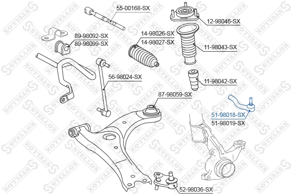  Rótula barra de dirección Toyota Avensis 2