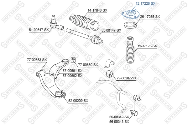 Comprar MR594347 Chrysler Soporte del amortiguador delantero
