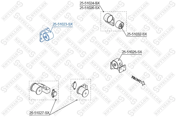 Taco de motor para Hyundai Accent I 