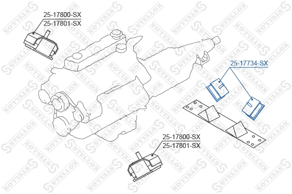 Soporte de caja de velocidades para Nissan Patrol  Y60