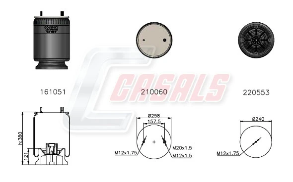 Comprar RML75268CP8 Blacktech Bolsa neumática del eje