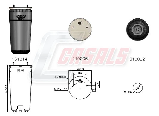 Comprar 941MB Continental/Siemens Bolsa neumática del eje