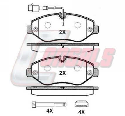 Pastillas de freno delanteras para Nissan Cabstar  (F24M)