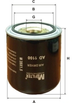 Filtro del desecador de aire (separador de agua y aceite) (camión) F931882140010 Fendt