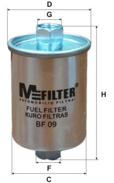 Filtro de combustible T1302001 Toko cars