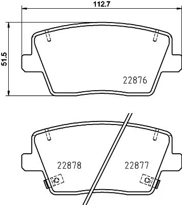 Pastillas de freno traseras 58302S0A51 Hyundai/Kia