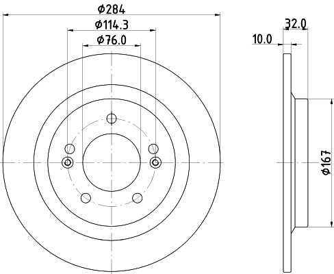 Freno de disco trasero para Hyundai Sonata VIII DN8