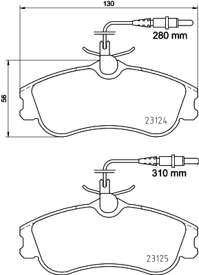 8DB355018261 HELLA Pastillas delanteras