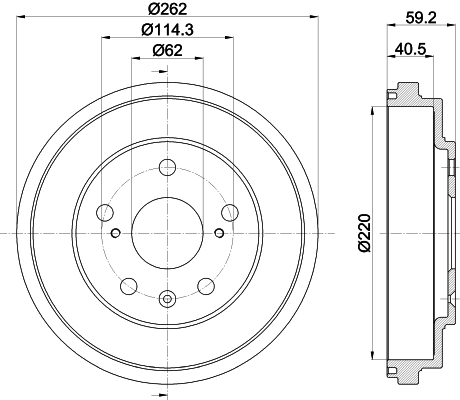 Tambor de freno trasero Suzuki SX4 
