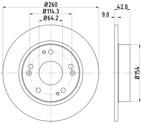 8DD355118991 HELLA Freno de disco trasero