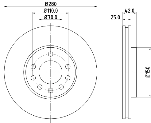 8DD355106071 HELLA Discos