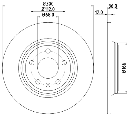 8DD355125191 HELLA Freno de disco trasero