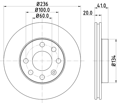 8DD355100821 HELLA Discos