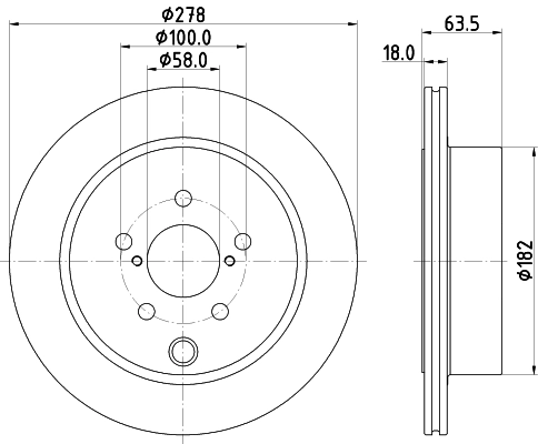 Disco de freno trasero 26700SG000 Subaru