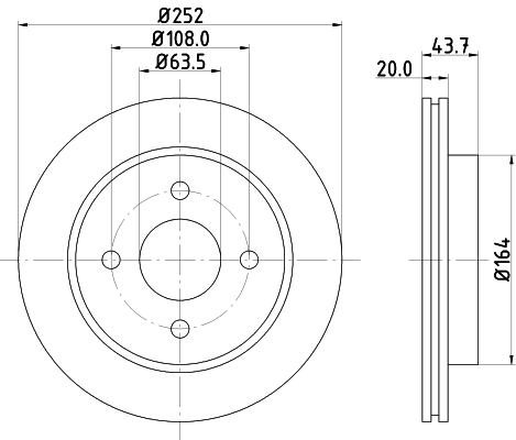 Comprar 8DD355103391 HELLA Disco de freno trasero