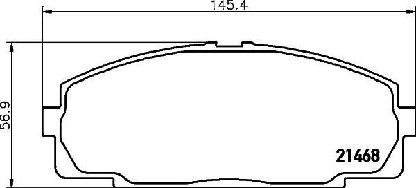 8DB355016921 HELLA Pastillas delanteras