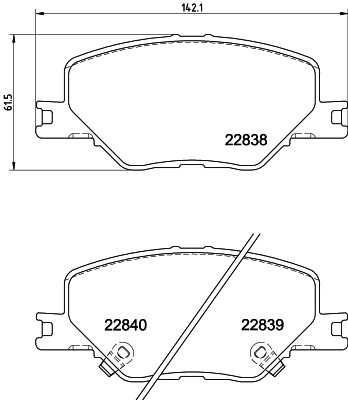 84124408 Opel Pastillas delanteras