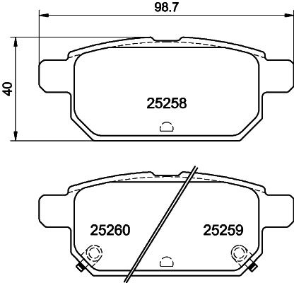 8DB355015871 HELLA Pastillas freno traseras