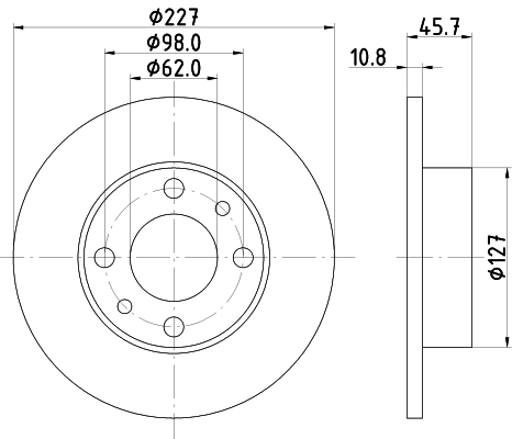 Comprar 8DD355100361 HELLA Freno de disco delantero