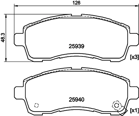 Comprar D6Y13328ZA Mazda Pastillas delanteras de freno