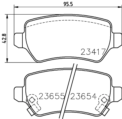 8DB355018781 HELLA Pastillas freno traseras
