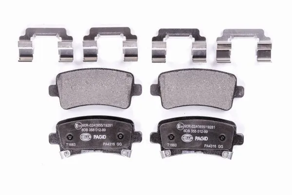 Pastillas de freno traseras 8DB355012991 HELLA