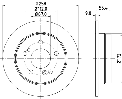 8DD355102991 HELLA Freno de disco trasero
