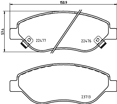 Comprar 1681163480 Peugeot/Citroen Pastillas delanteras de freno