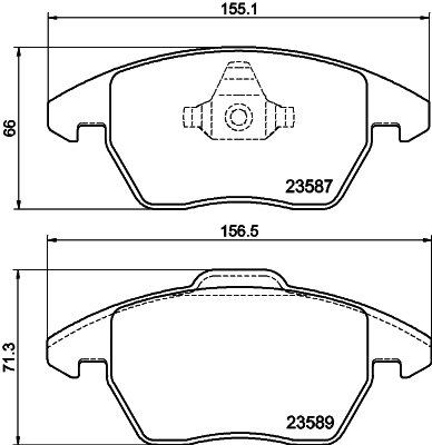 8DB355014511 HELLA Pastillas delanteras